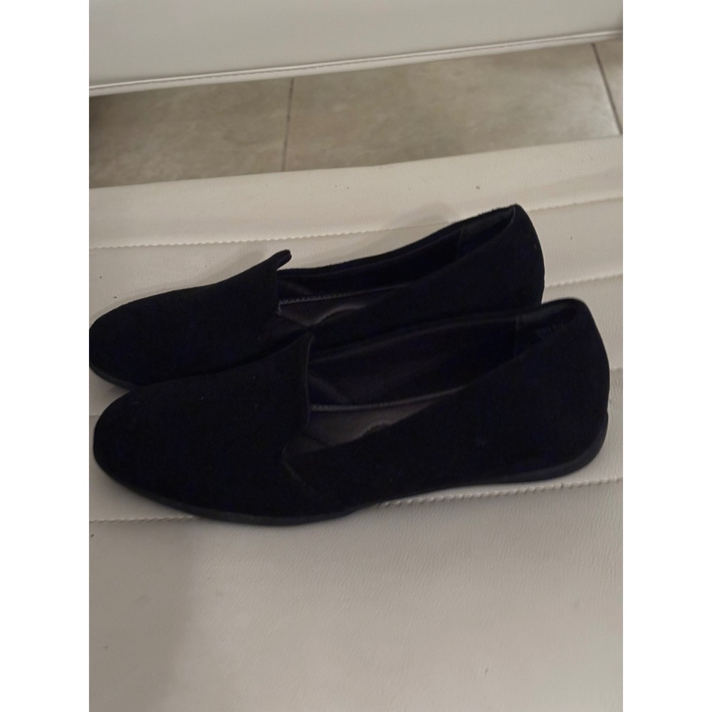 Baretraps Womens Black Suede‎ Memory Foam Slip On Loafers Flats Shoes